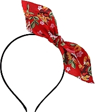 Fragrances, Perfumes, Cosmetics Hair Hoop, FA-5629, black-red with flowers - Donegal