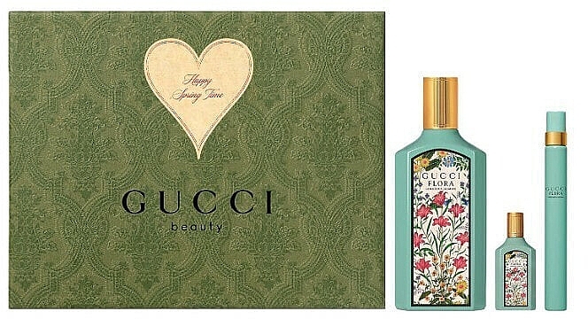 Gucci Flora Gorgeous Jasmine - Set (edp/100 ml + edp/mini/10 ml + edp/mini/5 ml) — photo N1