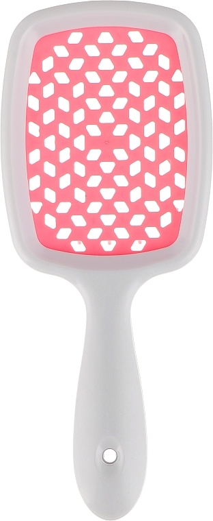 Hair Brush, white with light pink teeth - Kodi Professional Soft Touch Hairbrush — photo N2