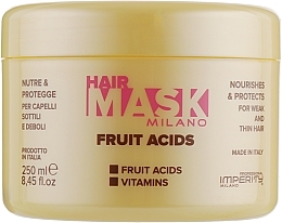 Fragrances, Perfumes, Cosmetics Mask for Thin & Brittle Hair - Imperity Milano Fruit Acids Hair Mask