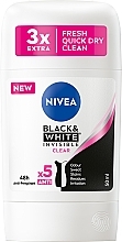 Deodorant Stick 'Invisible Black & White Protection' - Nivea Black & White Invisible Clear Deo Stick — photo N1