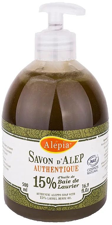 Aleppo Liquid Soap - Alepia Authentic Aleppo Soap With 15% Laurel Berry Oil — photo N3