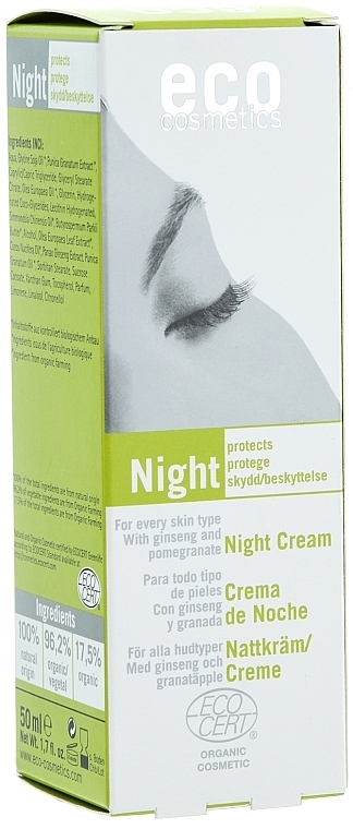 Pomegranate & Ginseng Night Face Cream - Eco Cosmetics- Eco Cosmetics — photo N3