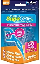 Dental Floss, 50 pieces - Piksters SupaGrip Advanced Flosser Toothpicks — photo N1