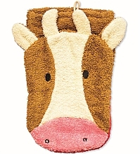 Kids Puppet Bath Sponge 'Cow Clara' - Fuernis Wash Glove Big — photo N2