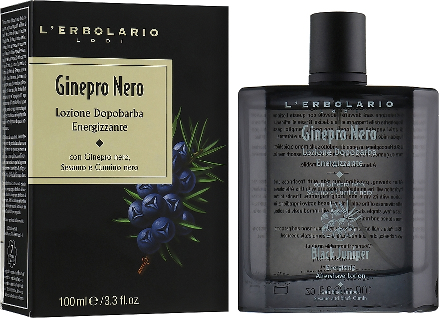 After Shave Lotion ‘Black Juniper’ - L'Erbolario Black Juniper Energising Aftershave Lotion — photo N1