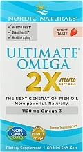 Fragrances, Perfumes, Cosmetics Omega-3 Dietary Supplement, 1120 mg, 60 Soft Gels - Nordic Naturals Ultimate Omega 2X Mini 1120mg Strawberry