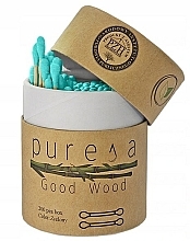 Fragrances, Perfumes, Cosmetics Bamboo Cotton Swabs, green - Puresa Good Wood