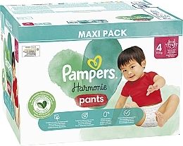 Harmonie Nappy Pants, size 4 (9-15 kg), 74 pcs - Pampers — photo N4