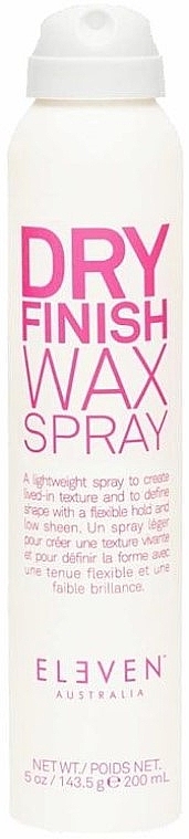 Dry Hair Wax Spray - Eleven Australia Dry Finish Wax Spray — photo N1