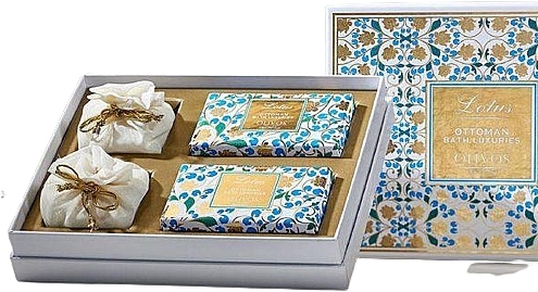 Set - Olivos Ottaman Bath Soap Lotus Gift Set (soap/2x250g + soap/2x100g) — photo N1