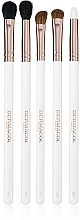 Makeup Brush Set, 5 pcs. - Dermacol Master Brush Rose Gold Eyeshadow Set — photo N2