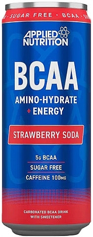 Strawberry Soda Energy Drink - Applied Nutrition BCAA Amino-Hydrate + Energy Cans — photo N1