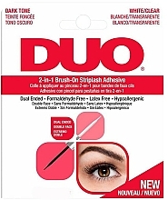 Eyelash Adhesive 2 in 1 - Ardell Duo Adhesive 2in1 Lash Brush On Clear&Dark — photo N1