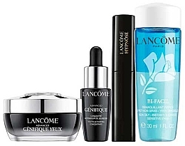 Fragrances, Perfumes, Cosmetics Set - Lancome Advanced Genifique Eye Contour Set (eye/cr/15ml + eye/ser/mini/10ml + mascara/mini/2ml + makeup/rem/mini/30ml)