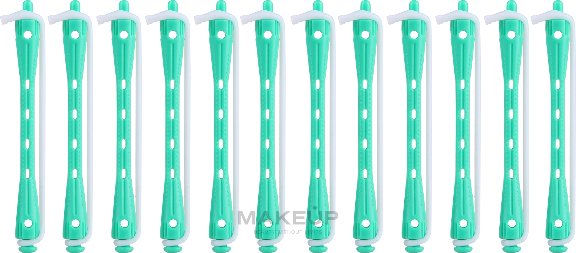 Perm Curlers, turquoise beige, 12 pcs - Donegal Hair Curlers — photo 12 szt.