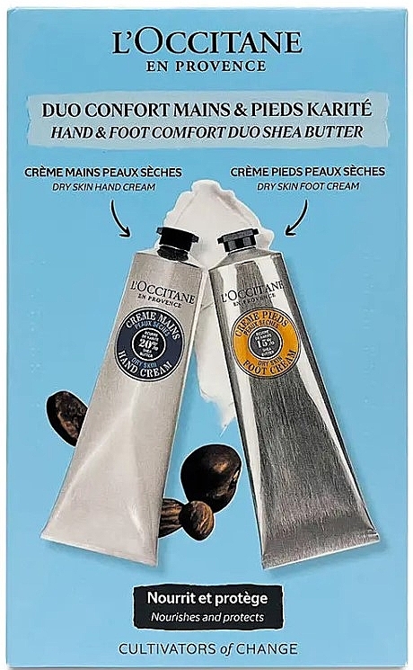 Set - L'Occitane Hand & Foot Comfort Duo Shea Butter (h/cr/150ml + foot/cr/150ml) — photo N1