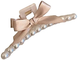 Fragrances, Perfumes, Cosmetics Claw Clip, SP254, with pearl and ribbon, 13 cm - Donegal