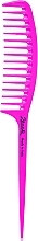Comb with Handle, pink - Janeke Fashion Comb For Gel Application Pink Fluo — photo N1