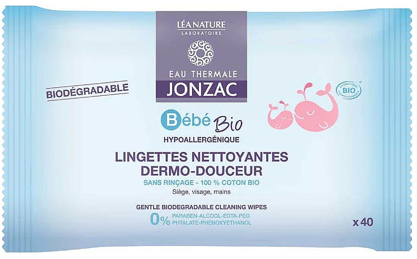 Gentle Cleansing Wipes - Eau Thermale Jonzac Baby Gentle Cleansing Wipes — photo N1