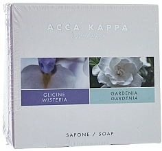 Fragrances, Perfumes, Cosmetics Soap Set - Acca Kappa "Wisteria and Gardenia"