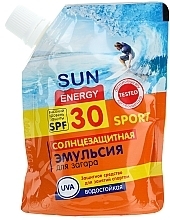 Fragrances, Perfumes, Cosmetics Sunscreen Emulsion for Tan - Sun Energy Sport SPF30