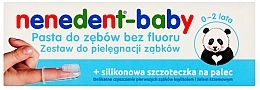 Fragrances, Perfumes, Cosmetics Fluoride-Free Children's Toothpaste with Silicone Brush - Dentinox Nenedent Baby Toothpaste