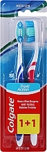 Fragrances, Perfumes, Cosmetics Toothbrush Set "Triple Action", medium, 2 pcs, red, blue - Colgate Triple Action Medium