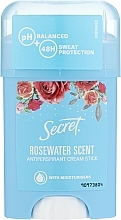 Fragrances, Perfumes, Cosmetics Creamy Antiperspirant Deodorant "Rose Water" - Secret Key Antiperspirant Cream Stick Rosewater scent