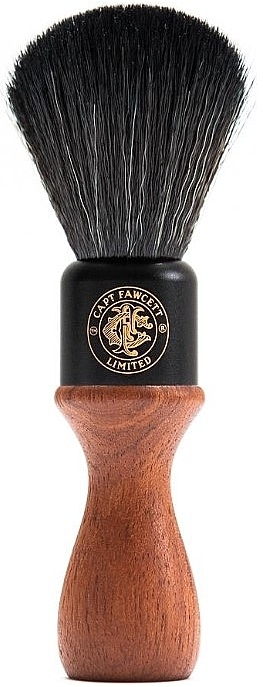 Wooden Shaving Brush, synthetic fiber - Captain Fawcett Wooden Handle Faux Fur Shaving Brush — photo N1