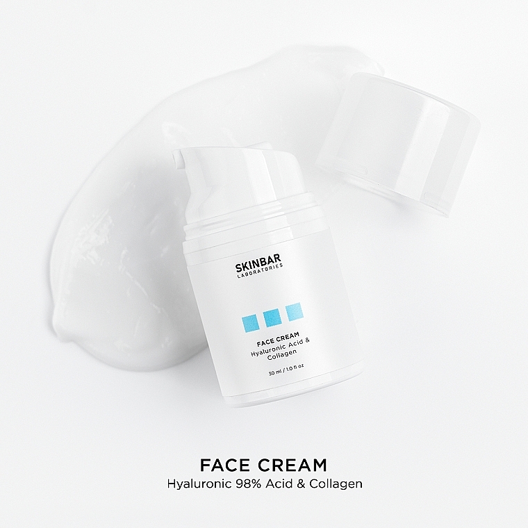 Moisturizing Face Cream with Hyaluronic Acid & Collagen - SKINBAR Hyaluronic Acid & Collagen Face Cream — photo N5