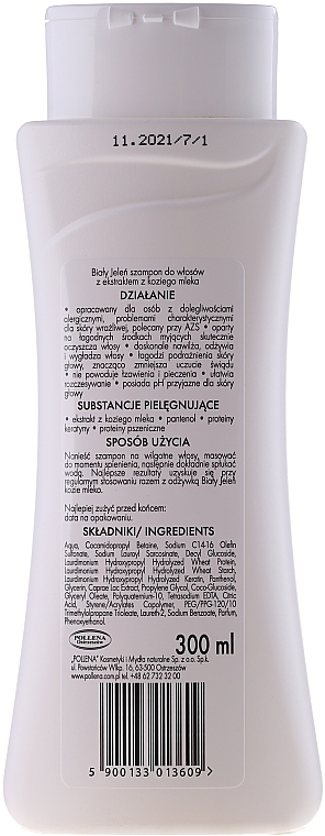 Hypoallergenic Goat's Milk Shampoo - Bialy Jelen Hypoallergenic Shampoo Goat Milk — photo N3