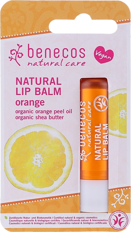 Lip Balm "Orange" - Benecos Natural Care Lip Balm Orange — photo N1