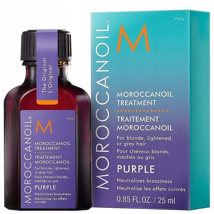 Violet Oil for Blonde, Lightened & Grey Hair - Moroccanoil Treatment Purple — photo N3