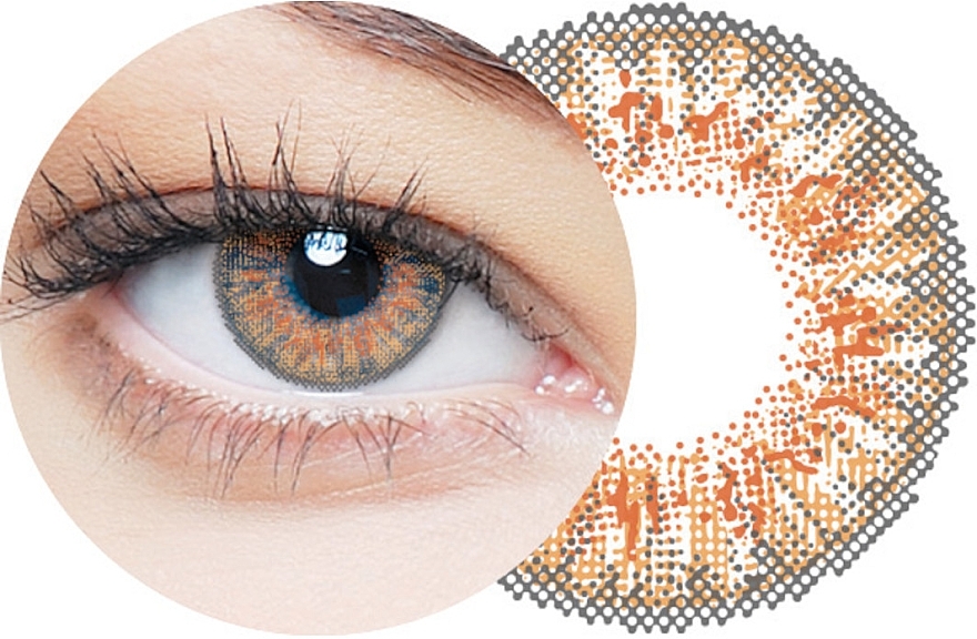 Tangerine Contact Lenses, 2 pcs - Clearlab Clearcolor 55 — photo N2