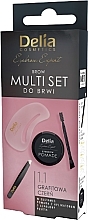 Delia Cosmetics Multi Set (eyebrow pomade/1g + eyebrow tweezers/1pc + eyebrow stencils/3pcs) - Eyebrow Set — photo N2