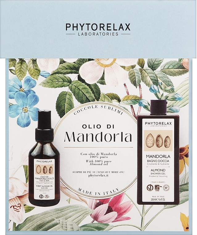 Set - Phytorelax Laboratories Almond (sh/gel/250ml + oil/100ml) — photo N1