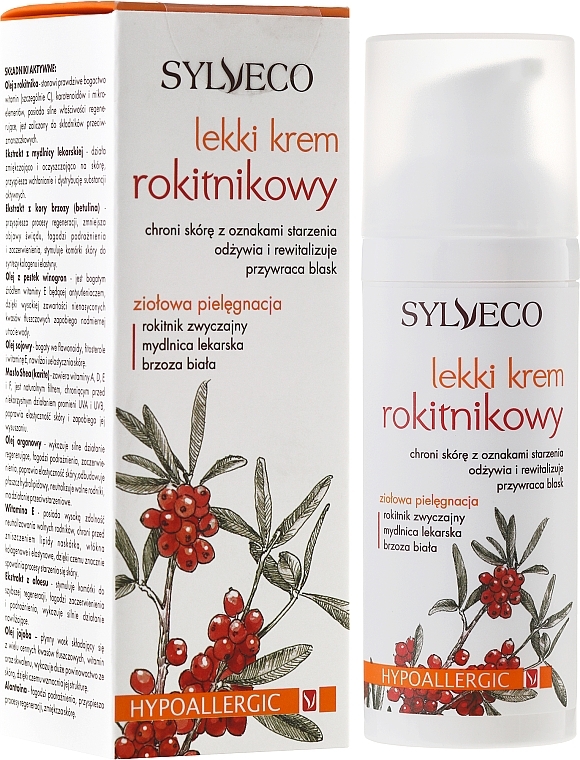 Light Sea Buckthorn Face Cream - Sylveco — photo N1