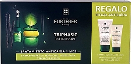 Fragrances, Perfumes, Cosmetics Hair Set - Rene Furterer Triphasic Progressive Tratamiento Anticaida (shm/50ml + hair/balm/30ml + hair/serum/12x5ml)