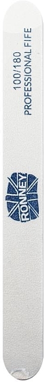 Nail File, 100/180, white, straight - Ronney Professional — photo N1