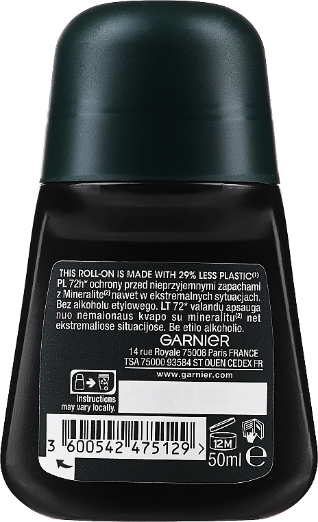 Men Roll-On Deodorant - Garnier Mineral Deodorant Extreme — photo N2