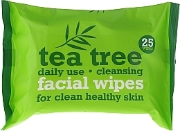 Fragrances, Perfumes, Cosmetics Xpel Marketing Ltd - Tea Tree Facial Wipes, 25 pcs