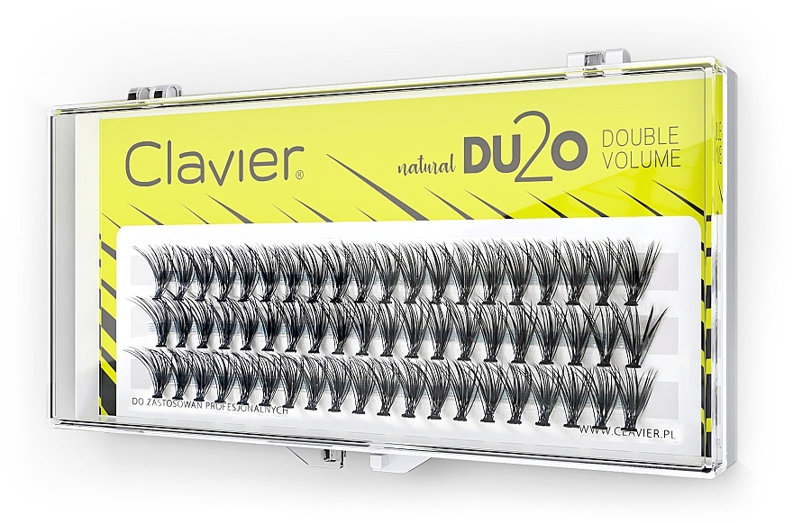 False Lashes "Double Volume", 10mm - Clavier DU2O Double Volume — photo N1