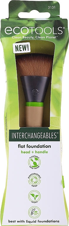 Liquid & Cream Texture Brush Heads - EcoTools Flat Foundation Interchangeable — photo N1