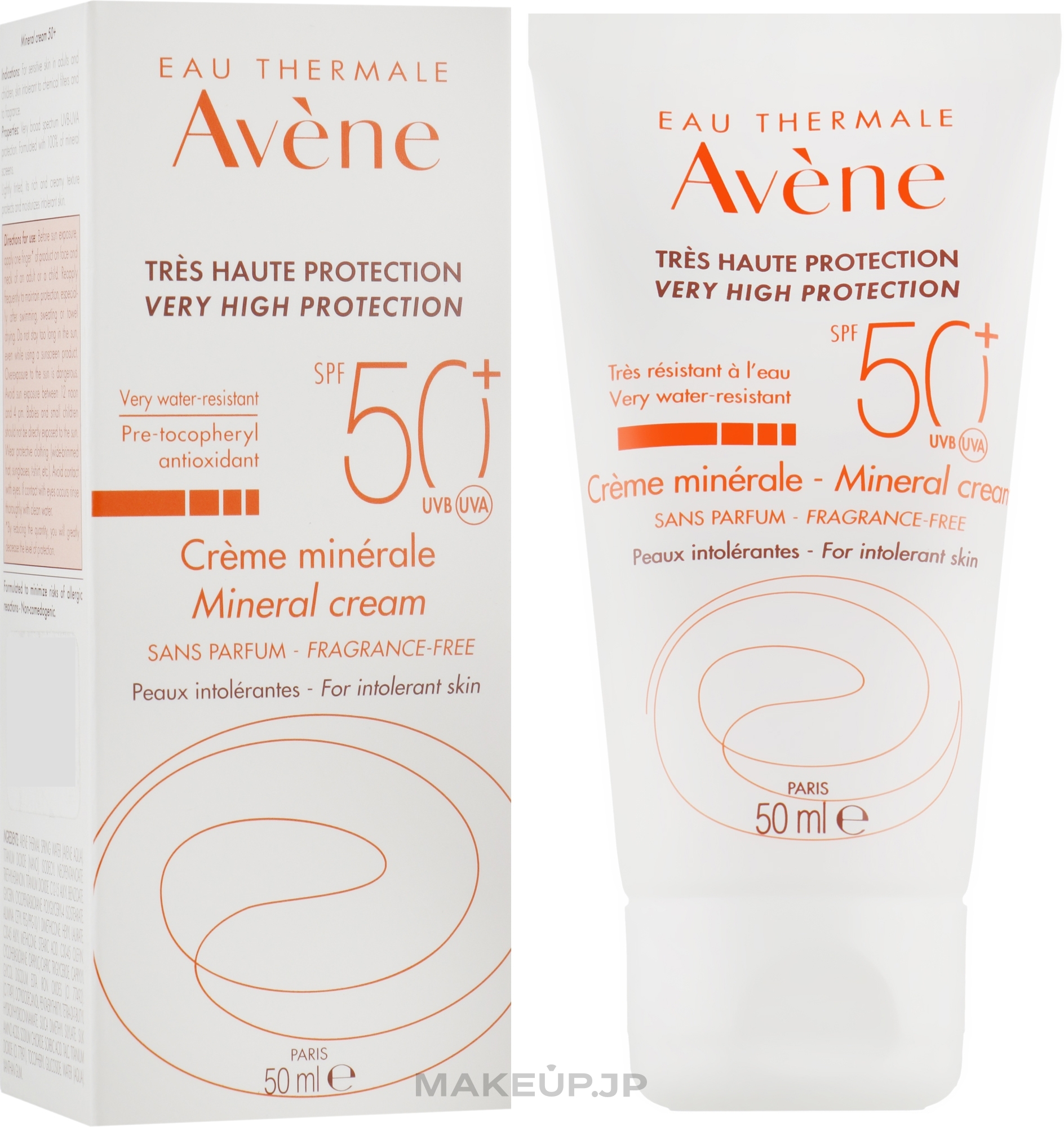 Mineral Sunscreen Cream - Avene Solaires Mineral Cream SPF 50+ — photo 50 ml