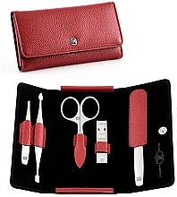 Fragrances, Perfumes, Cosmetics 5-piece Manicure Set - Tweezerman Twinox Red Manicure Case Box