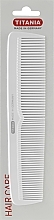 Plastic Comb, 19.5 cm, white - Titania — photo N1