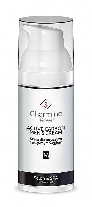 Activated Charcoal Cream for Men - Charmine Rose Active Carbon Men's Cream — photo N1