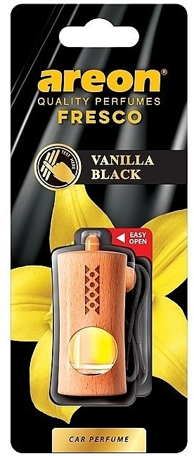 Black Vanilla Car Perfume - Areon Fresco New Vanilla Black Car Perfume — photo N1