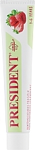 Fragrances, Perfumes, Cosmetics Fluoride Toothpaste "Clinical Kids. Strawberry", 3-6 years - PresiDENT
